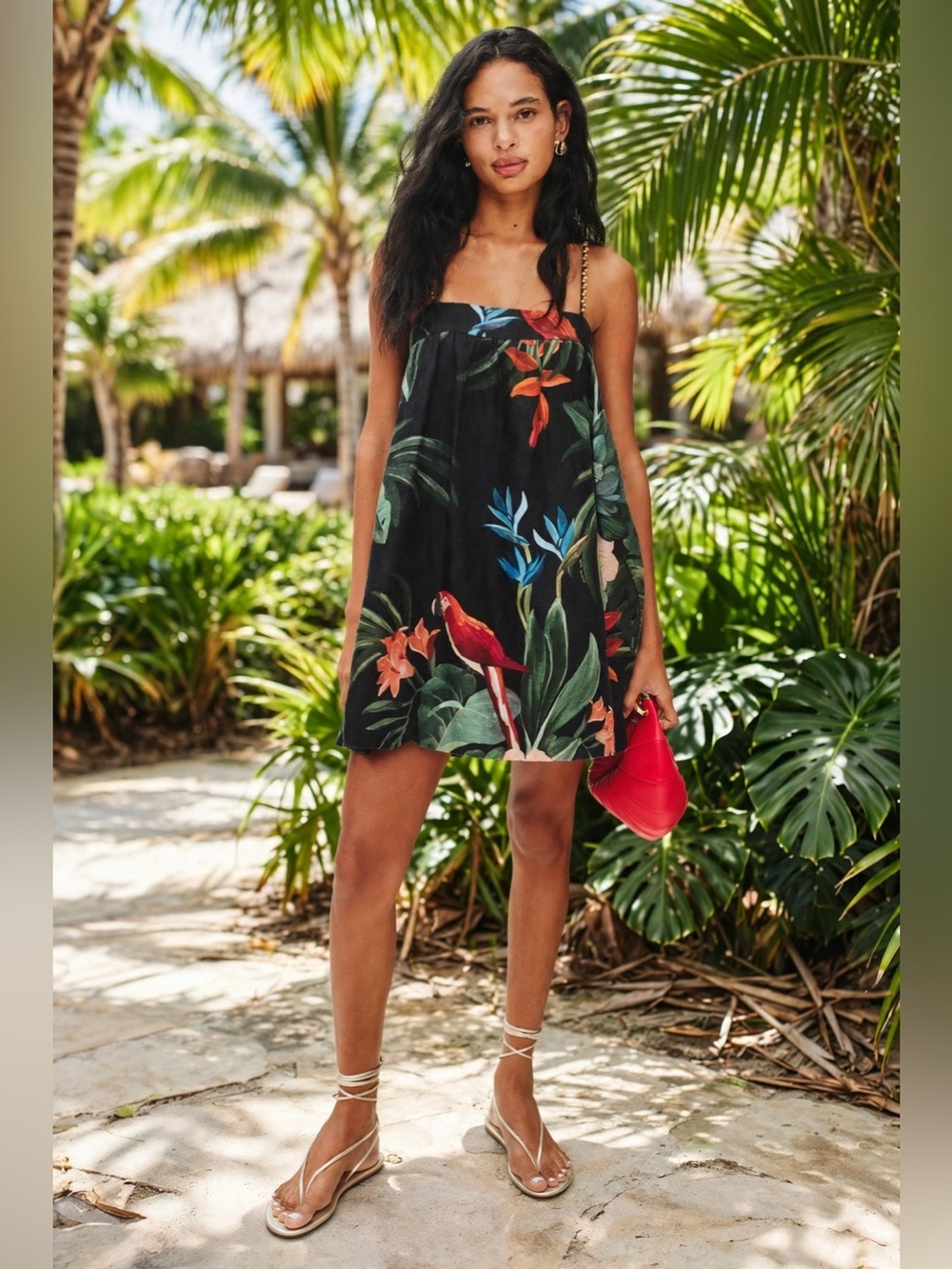 FARM Rio Midnight Macaw Fiesta Mini dress Sz small